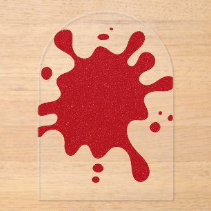 Benutzerdefinierte Tomatenrote Splash-Acryleinladu Acryleinladungen