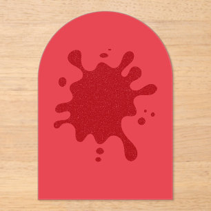 Benutzerdefinierte Tomatenrote Splash-Acryleinladu Acryleinladungen