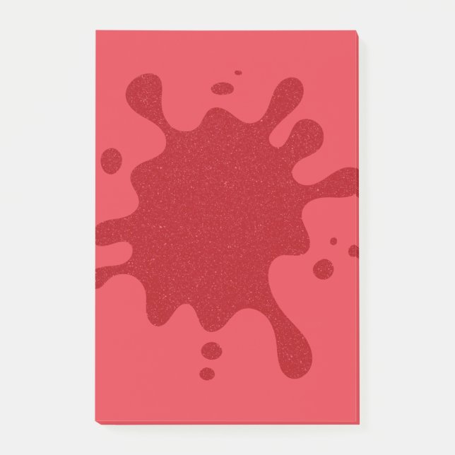Benutzerdefinierte Tomatenrote Splash Post-it® Not Post-it Klebezettel (Vorderseite)