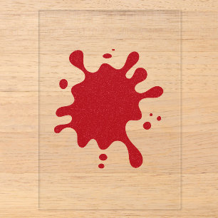 Benutzerdefinierte Tomatenrote Tinte Splash Acryl- Acryleinladungen