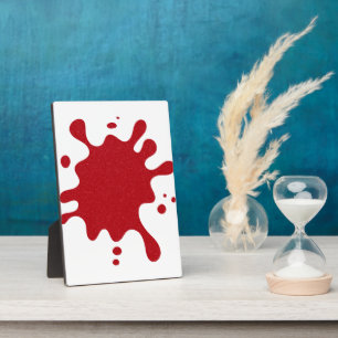 Benutzerdefinierte Tomatenrote Tintenklecks-Easel- Fotoplatte