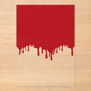 Benutzerdefinierte Tomatenrote Tropfen-Akryl-Einla Acryleinladungen