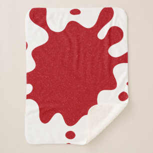 Benutzerdefinierte Tomatenrote und Weiße Splash Sh Sherpadecke