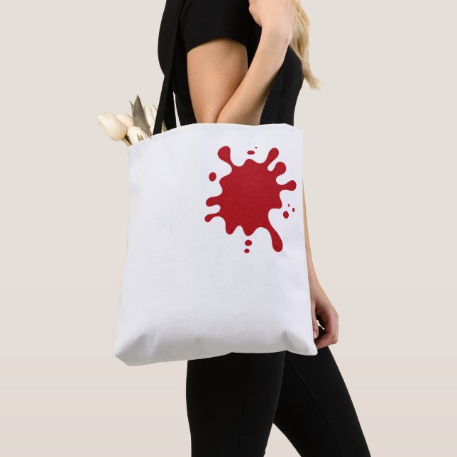 Benutzerdefinierte Tragetasche – Roter Spritzdruck (Von Nahem)