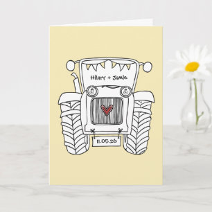 Benutzerdefinierte Traktor Land Scheune Rustikale  Karte