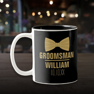 Benutzerdefinierte Trauzeuge Brautführer Hochzeit Zweifarbige Tasse