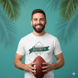 Benutzerdefinierte Trauzeugen James Vintage Grünes T-Shirt