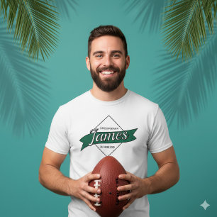 Benutzerdefinierte Trauzeugen James Vintage Grünes T-Shirt