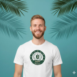 Benutzerdefinierte Trauzeugen Name Grün & Elfenbei T-Shirt
