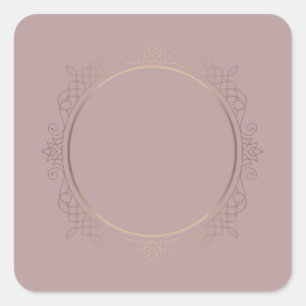 Benutzerdefinierte trendige elegante Rose Gold-Lee Quadratischer Aufkleber