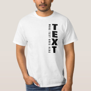 Benutzerdefinierte, trendige Textvorlage für große T-Shirt