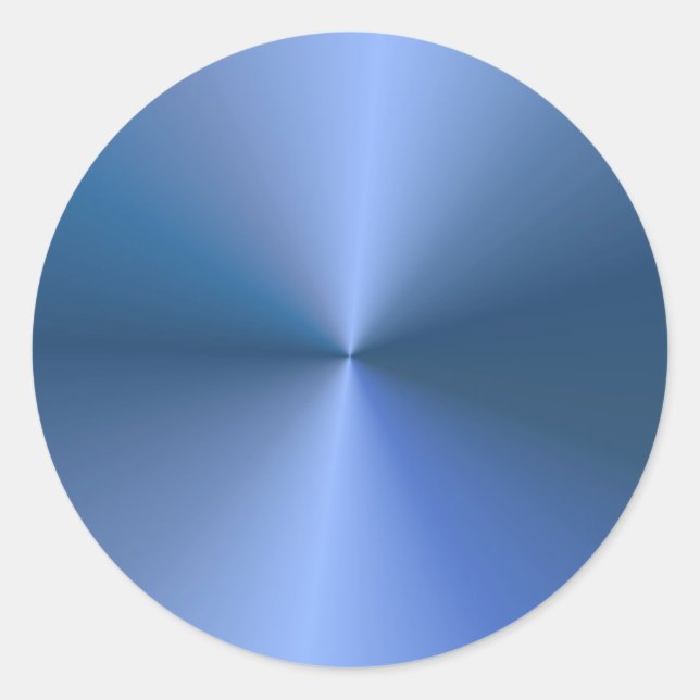 Benutzerdefinierte trendy elegante blaue Blankenvo Runder Aufkleber (Vorderseite)