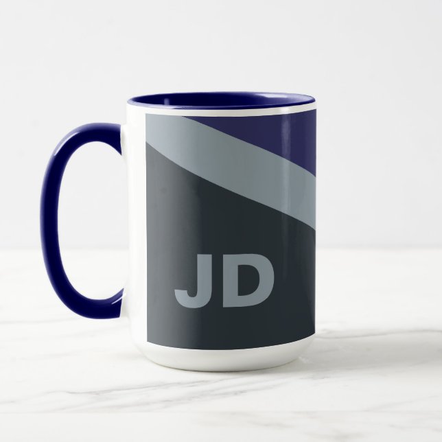 Benutzerdefinierte Tri-Color-Tasse für Monogramm - Tasse (Links)