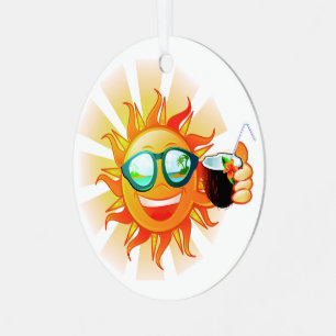 Benutzerdefinierte tropische Textzyklen Ornament Aus Metall
