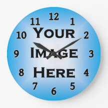 Benutzerdefinierte Uhr mit schwarzen Zahlen weiß a