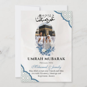 Benutzerdefinierte Umrah Mubarak Einladungskarte m Einladung