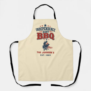 Benutzerdefinierte Unabhängigkeitstag BBQ Beige Fa Schürze
