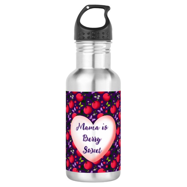 Benutzerdefinierte und personalisierte Süße Kirsch Edelstahlflasche (Vorderseite)