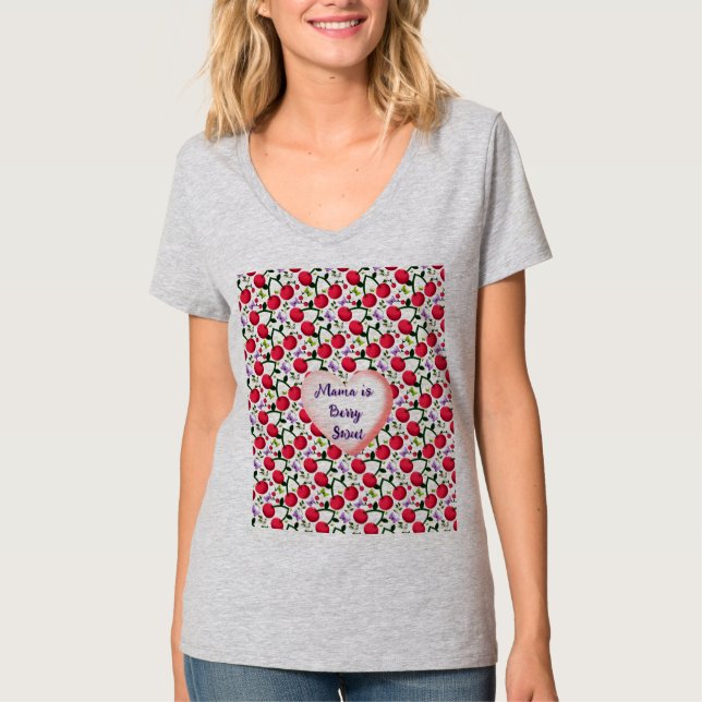Benutzerdefinierte und personalisierte Süße Kirsch T-Shirt (Vorderseite)