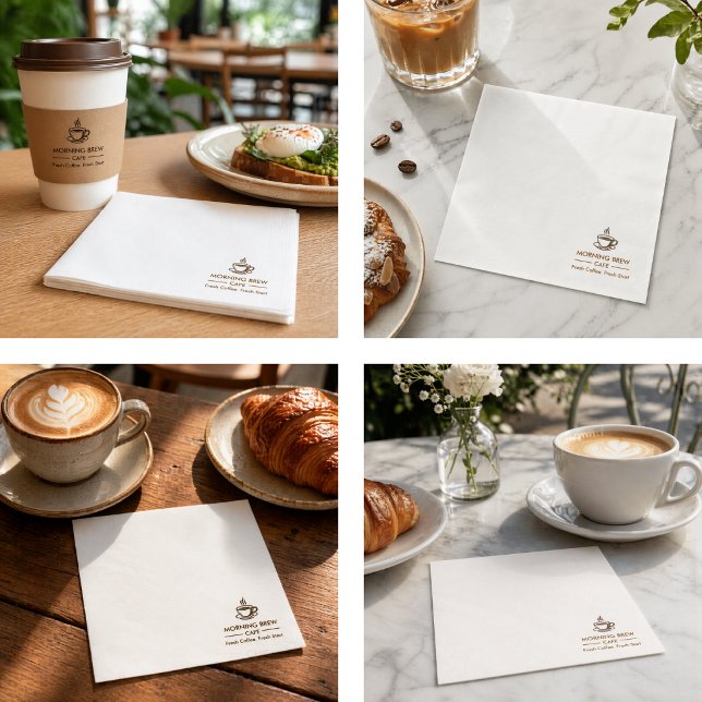 Benutzerdefinierte Unternehmenslogo Cafe Restauran Serviette (Custom Business Logo Cafe Restaurant Branding Napkins)