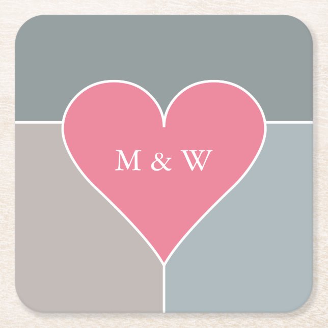 Benutzerdefinierte Untersetzer für das Herzmuster (Vorderseite)