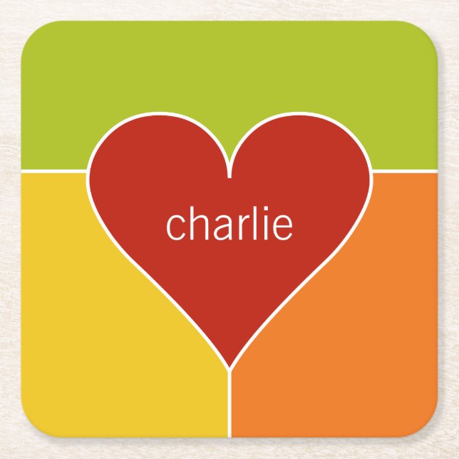 Benutzerdefinierte Untersetzer für das Herzmuster (Vorderseite)