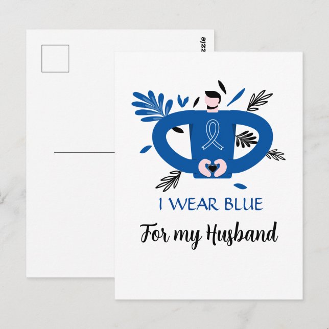 Benutzerdefinierte Unterstützung für Krebs Postkarte (Vorne/Hinten)