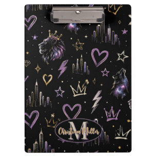 Benutzerdefinierte urbane Graffiti-Cosmic-Doodle Klemmbrett