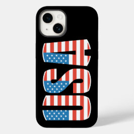 Benutzerdefinierte USA-Nationalflagge Case-Mate iPhone 14 Hülle