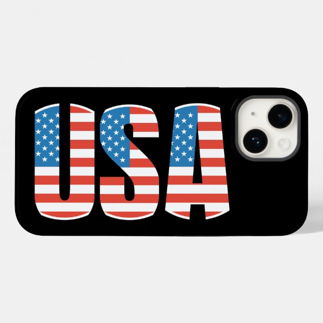 Benutzerdefinierte USA-Nationalflagge   Case-Mate iPhone Hülle (Rückseite (Horizontal))