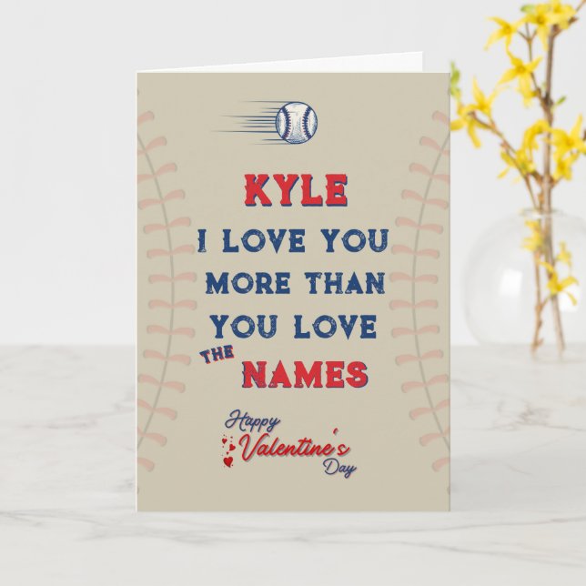 Benutzerdefinierte Valentinenkarte, Baseballkarte Karte (Gelbe Blume)