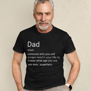 Benutzerdefinierte Vater-Definition für Daddy T-Shirt