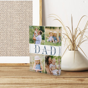 Benutzerdefinierte Vater-Kids Fotoblock