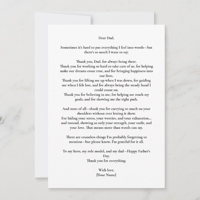 Benutzerdefinierte Vatertag-Foto-Karte Einladung (Vorderseite)