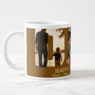 Benutzerdefinierte Vatertag-Fotocollage-Karte Jumbo-Tasse