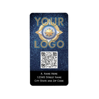 Benutzerdefinierte vertikale Sticker mit QR-Code B Adressaufkleber