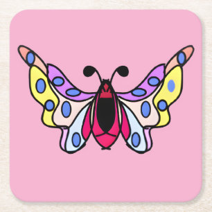 Benutzerdefinierte Vibrante Moderne Volkskunst Sch Rechteckiger Pappuntersetzer