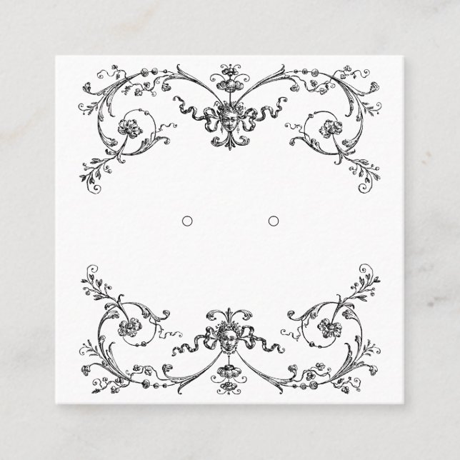 Benutzerdefinierte Viktorianische Vintage Ohrring- Terminkarte (Vorderseite)