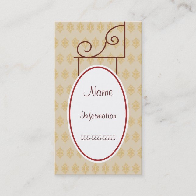 Benutzerdefinierte Vintage antike signierte Visite Visitenkarte (Vorderseite)