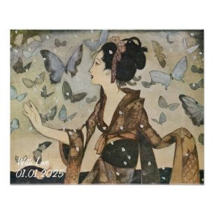 Benutzerdefinierte Vintage-Ästhetik Japan Kimono-I Fotodruck