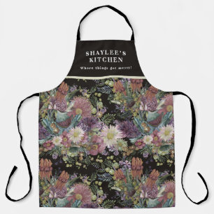 Benutzerdefinierte Vintage australische Wildblumen Schürze