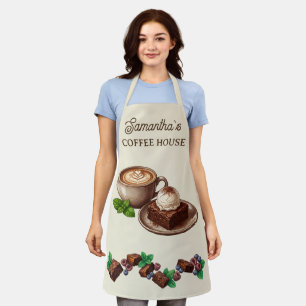 Benutzerdefinierte Vintage-Bäckerei-Ware Brownie-K Schürze