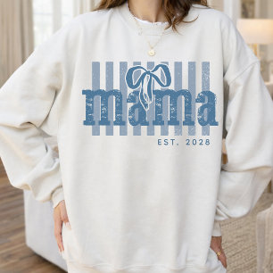 Benutzerdefinierte Vintage Blau Mama   Muttertag   Sweatshirt