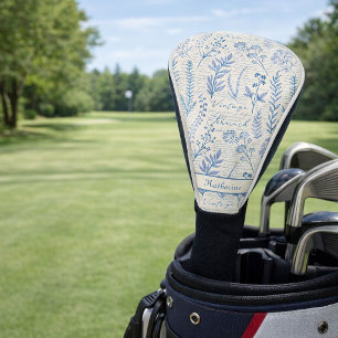 Benutzerdefinierte Vintage Blaue Wildblume Französ Golf Headcover