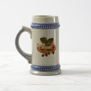 Benutzerdefinierte Vintage-Erdbeeren Retro-Frucht Bierglas