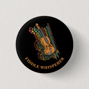 Benutzerdefinierte Vintage-Geige Fiedler Flüsterer Button