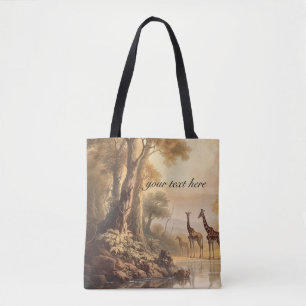 Benutzerdefinierte Vintage-Giraffe-Savanne und Ant