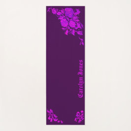 Benutzerdefinierte Vintage-Gothic-Rosen-Gravur-Yog Yogamatte