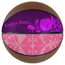 Benutzerdefinierte Vintage-Gotik-Rosen-Gravur Basketball