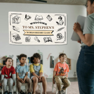 Benutzerdefinierte Vintage-Historienlehrer-Klassen Banner